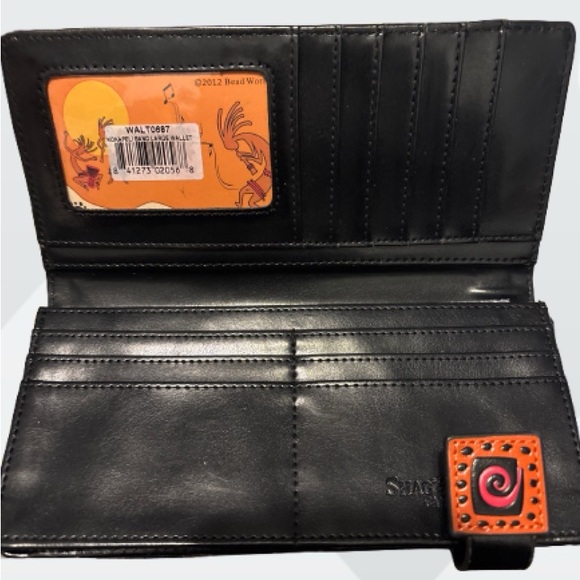 2/$30 Kokopelli Black Leather Wallet - Picture 7 of 7